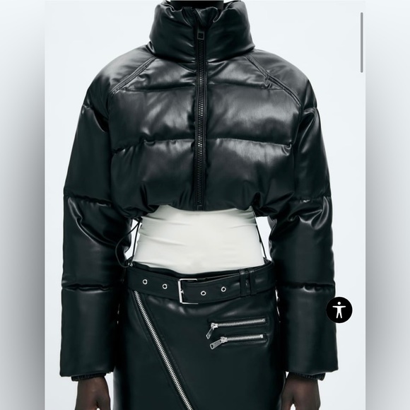 Zara CROPPED PUFFER JACKET - Picture 6 of 10
